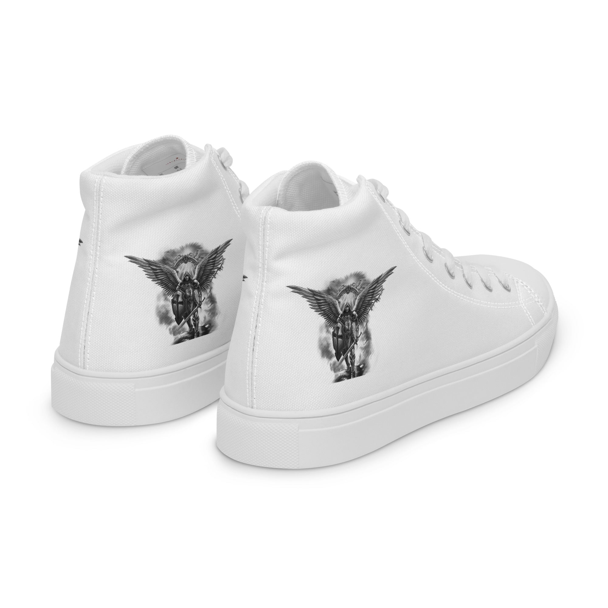 Archangel Michael The Protector Men’s High Top Canvas Shoes - Jesus Passion Apparel