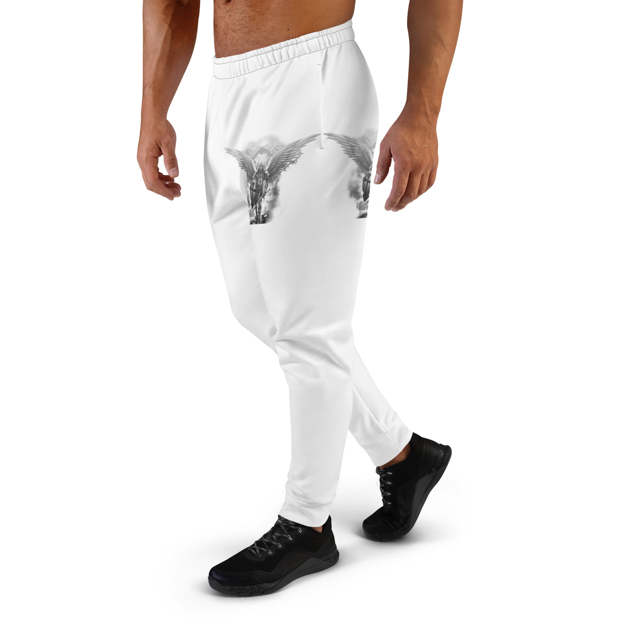 Archangel Michael the Protector Men's Jogger Pants with Matching Hoodie Available - Jesus Passion Apparel