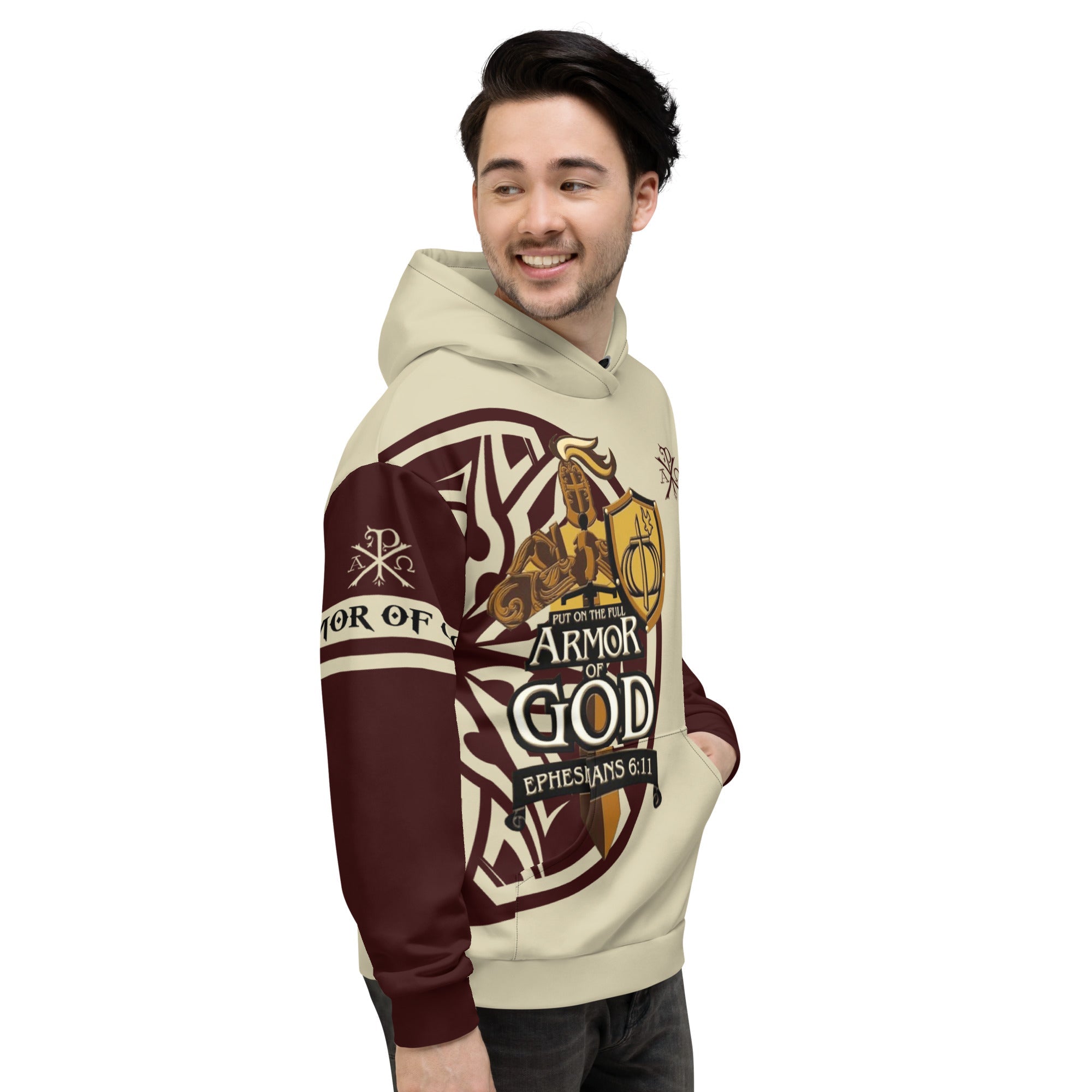 Armor Of God Men's Designer Hoodie - Jesus Passion Apparel