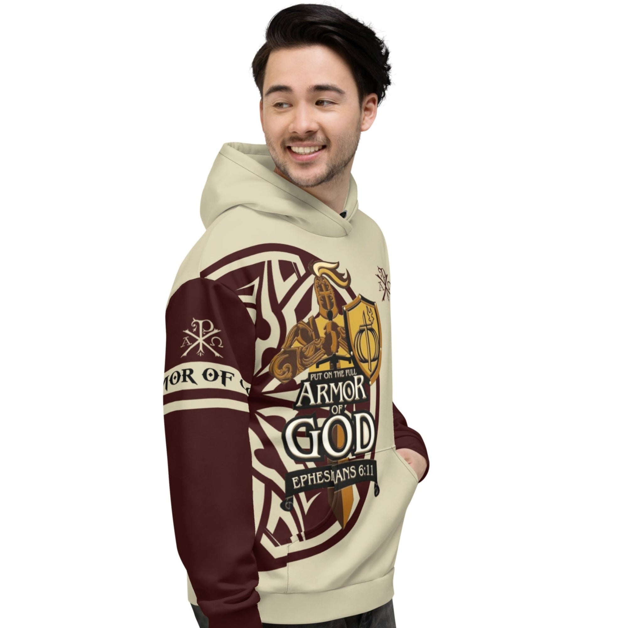 Armor Of God Men's Designer Hoodie - Jesus Passion Apparel