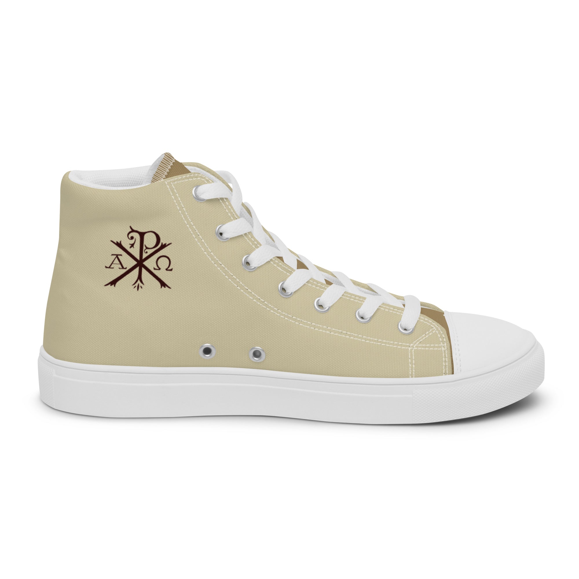 Armor of God Monogram of Christ Women’s High Top Canvas Shoes - Jesus Passion Apparel