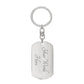 Faith Over Fear - Silver Dog Tag with Swivel Keychain Engraving: No Jesus Passion Apparel