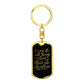 I Can Do All Things - Gold Dog Tag with Swivel Keychain Engraving: No Jesus Passion Apparel