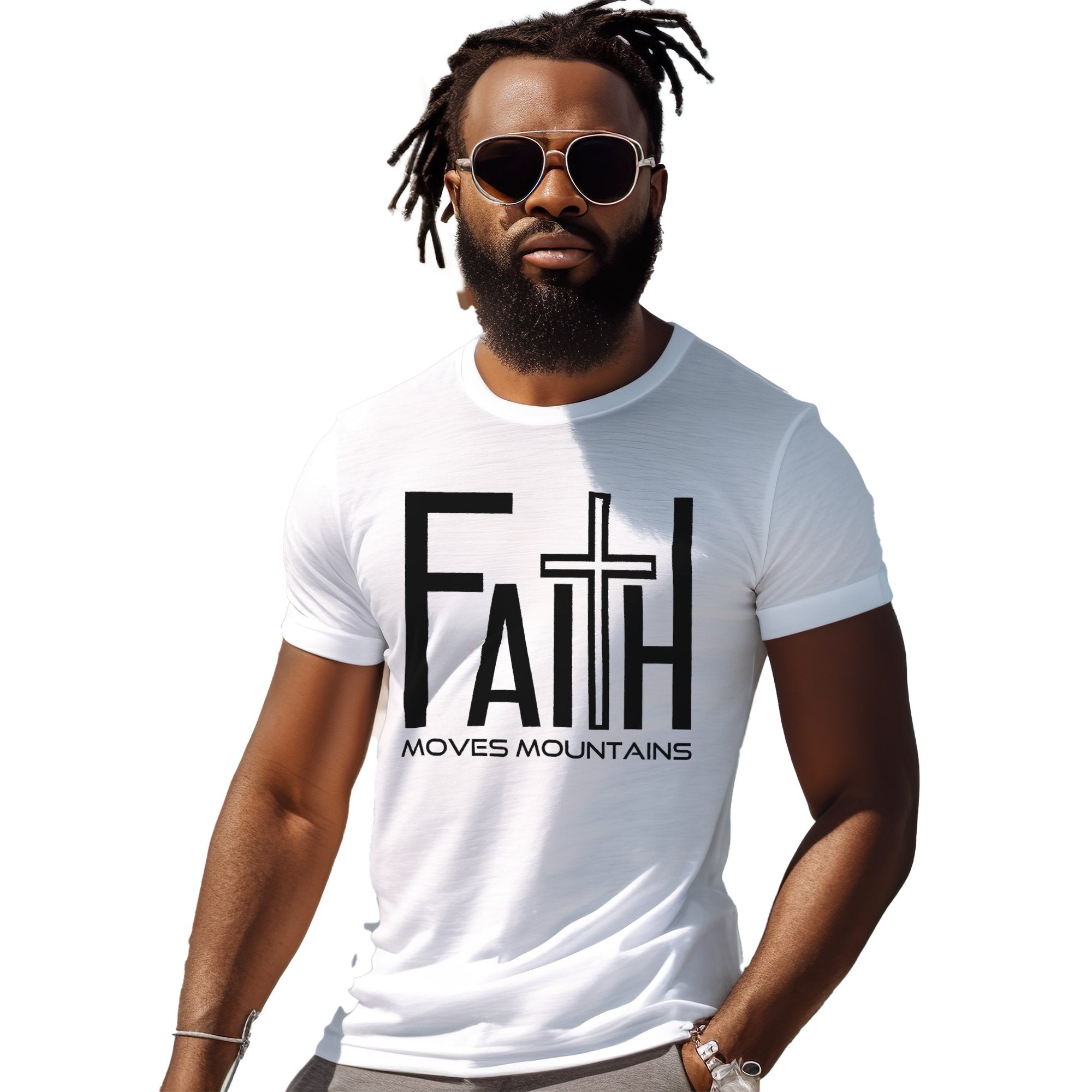 Faith Men's Jersey Short Sleeve Tee Size: XS Color: Athletic Heather Jesus Passion Apparel