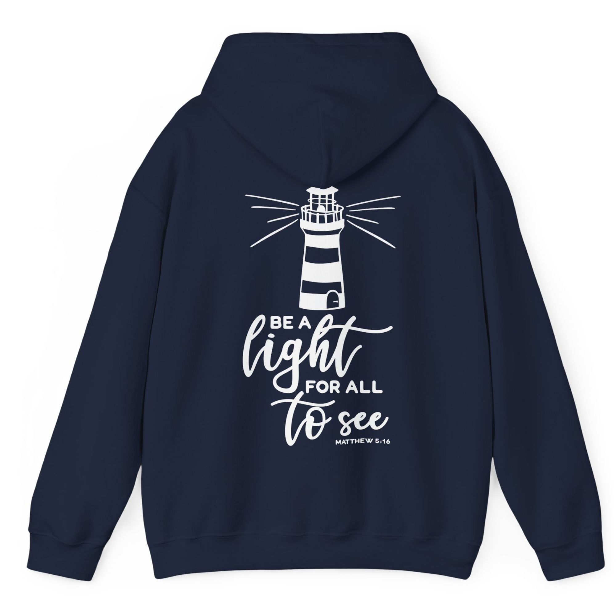 Be a Light for All to See Lighthouse White Unisex - Fit Hoodie - Jesus Passion Apparel