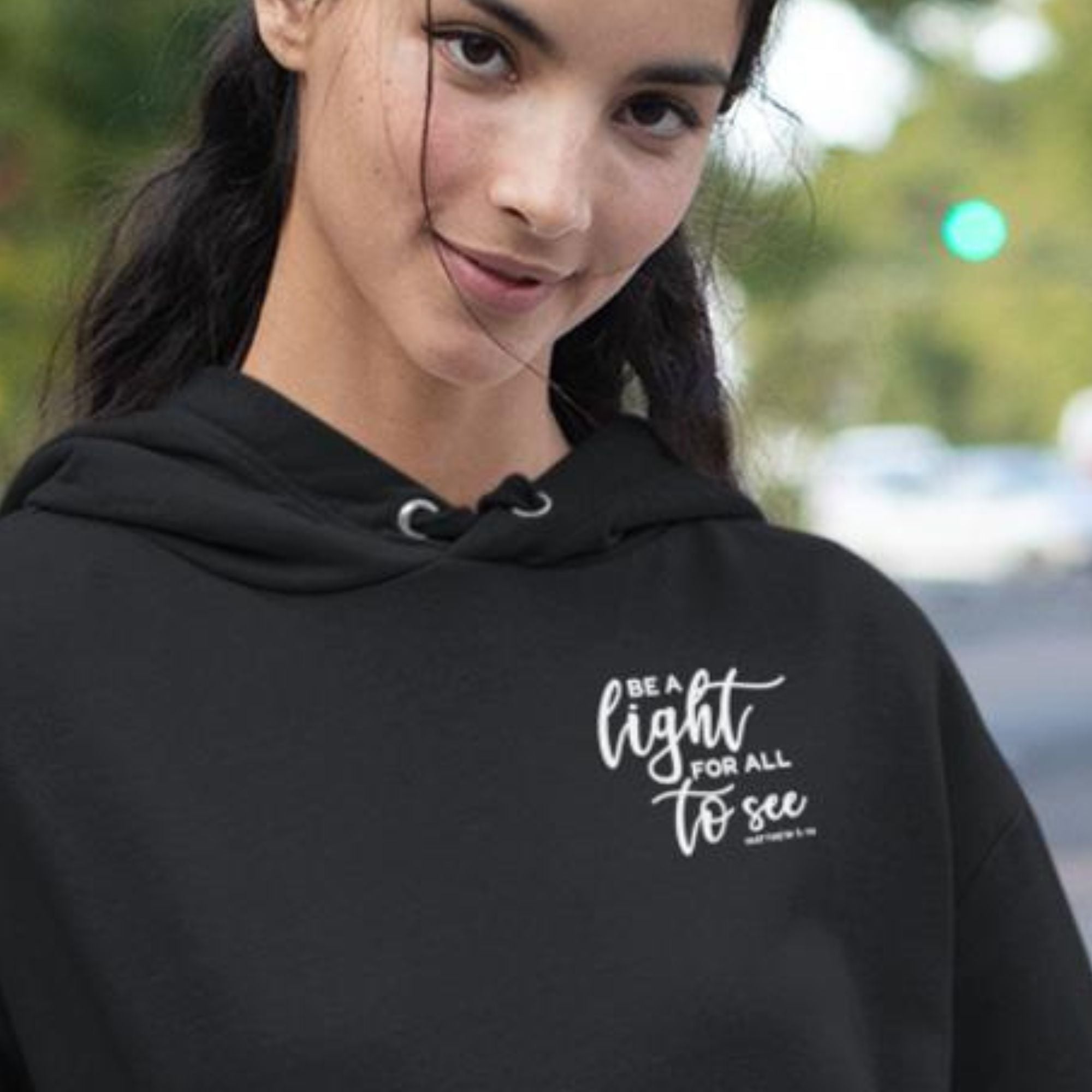 Be a Light for All to See Lighthouse White Unisex - Fit Hoodie - Jesus Passion Apparel