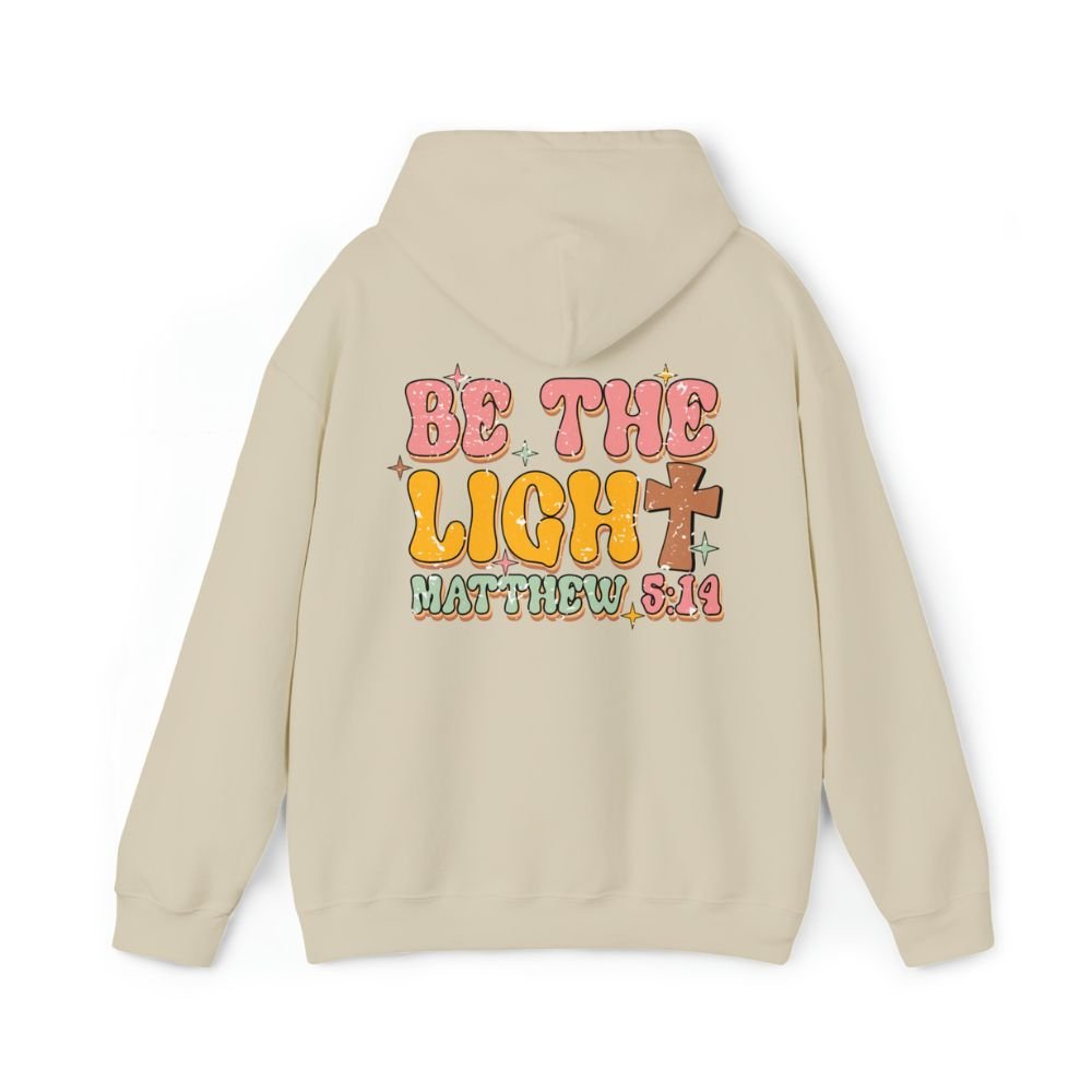 Be the Light Matthew 5:14 Retro - Inspired Unisex - Fit Hoodie - Jesus Passion Apparel