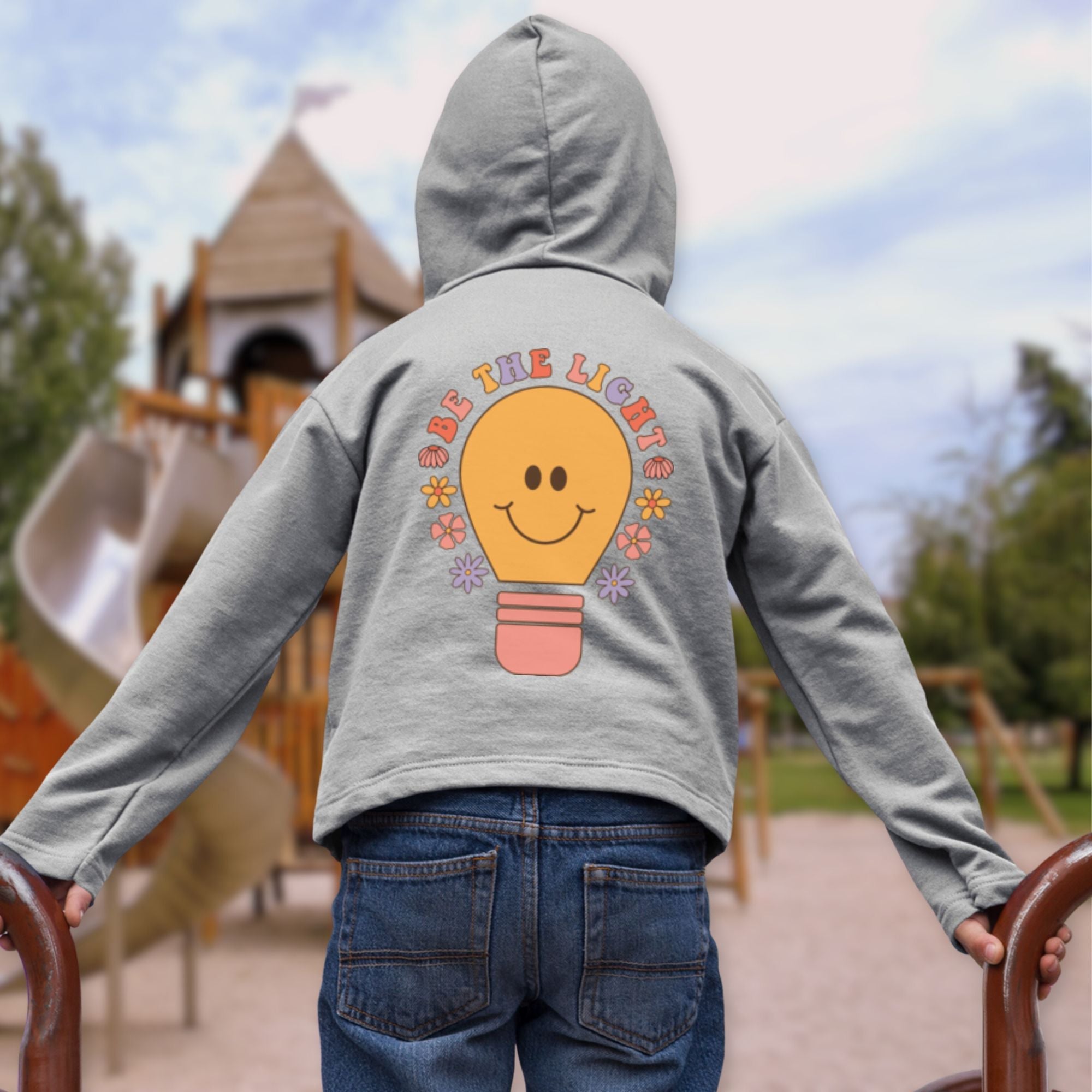 Be The Light Toddler Jacket Full - Zip Fleece - Design on Back Only - Jesus Passion Apparel