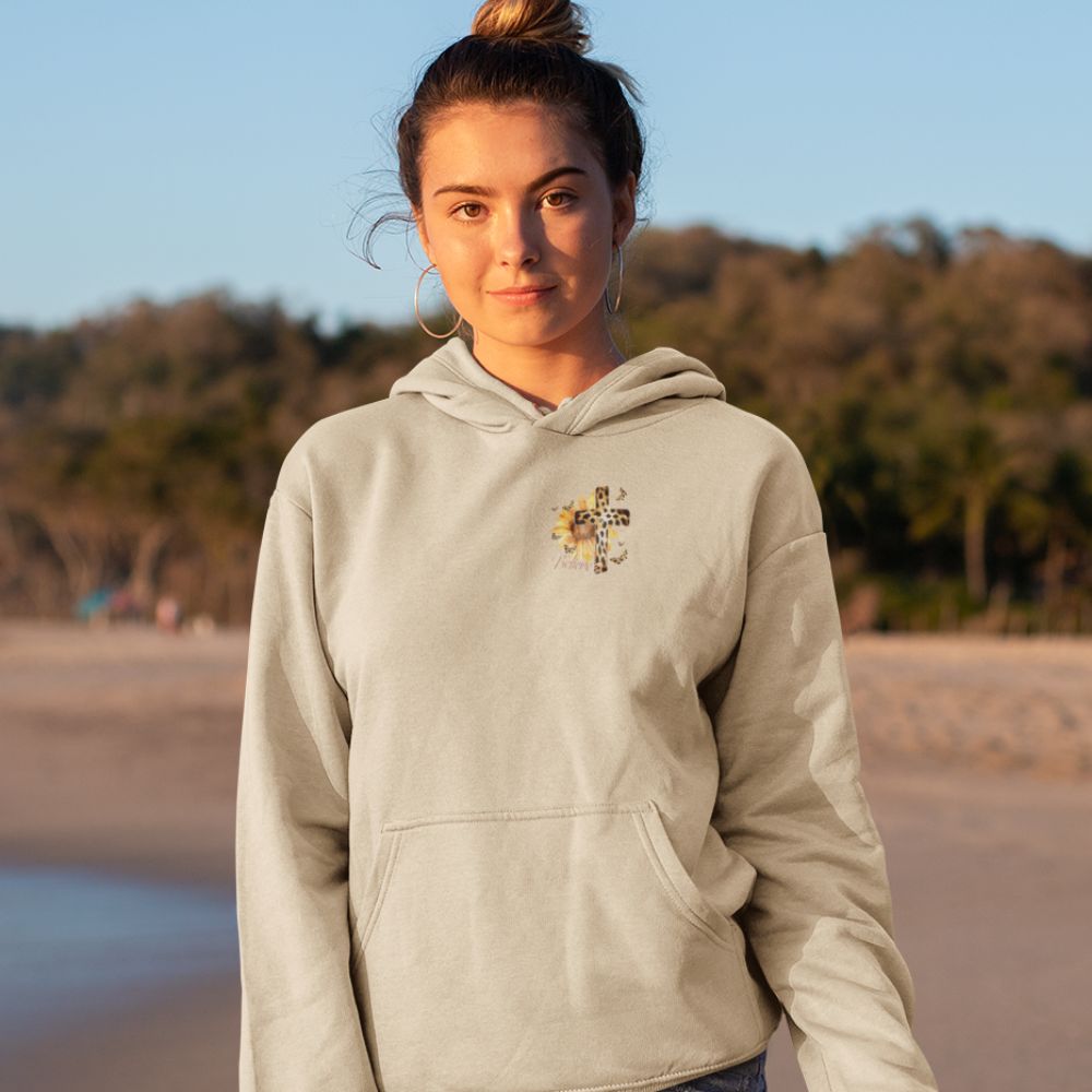 Believe Sunflower Cross Unisex - Fit Hoodie - Jesus Passion Apparel