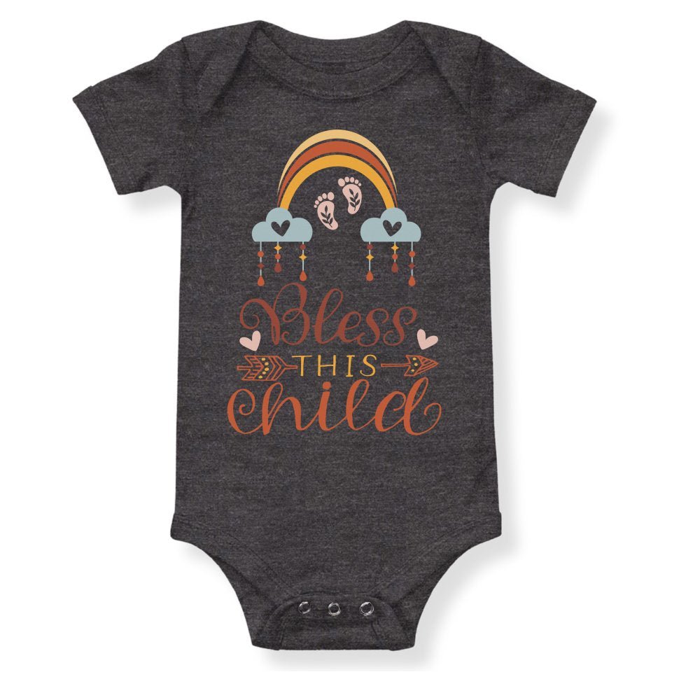 Bless This Baby Rainbow Boho Baby Bodysuit - Jesus Passion Apparel