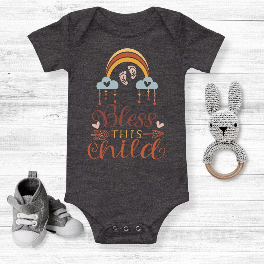 Bless This Baby Rainbow Boho Baby Bodysuit - Jesus Passion Apparel