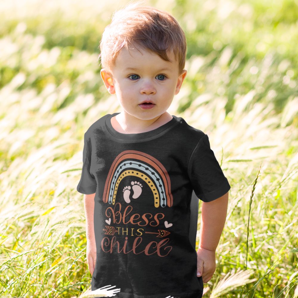 Bless This Child Boho Rainbow Charms Young Toddler Jersey Tee - Jesus Passion Apparel