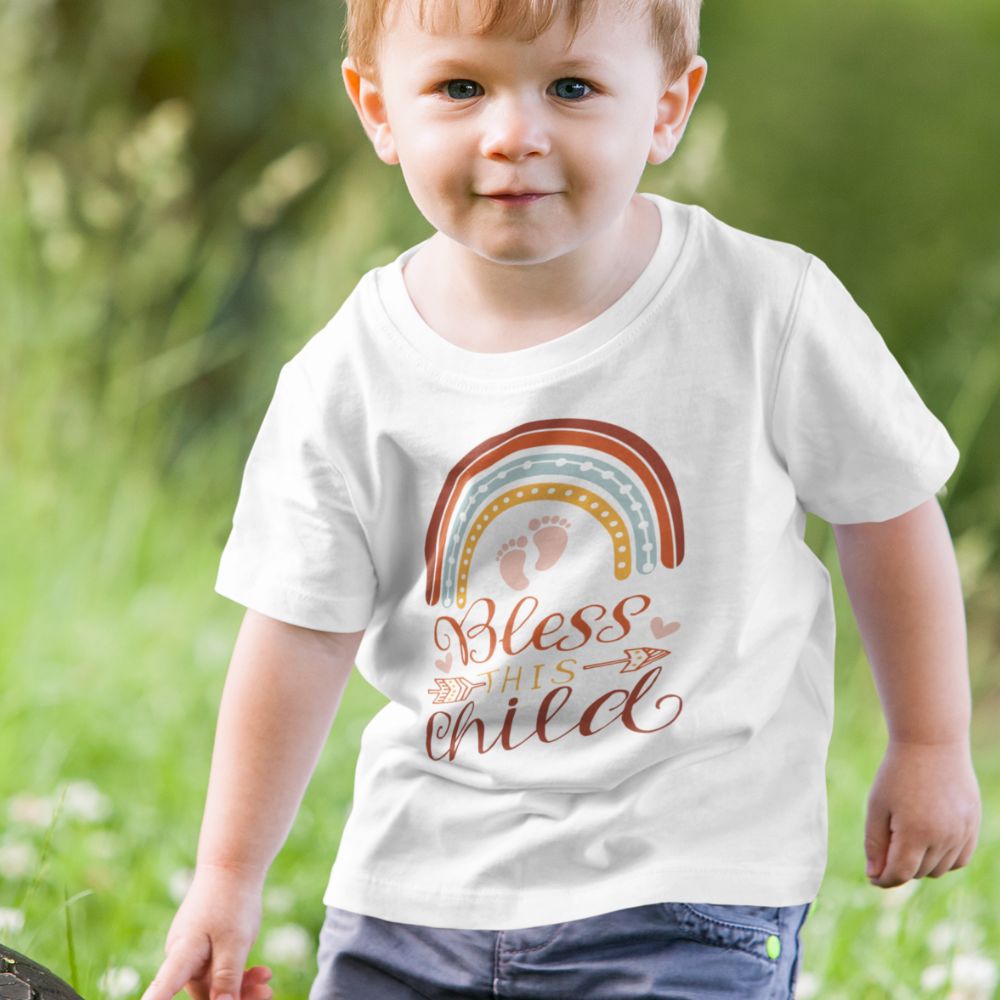 Bless This Child Boho Rainbow Charms Young Toddler Jersey Tee - Jesus Passion Apparel