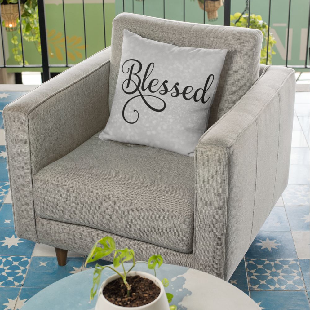 Blessed on Graceful Square Pillows - Jesus Passion Apparel