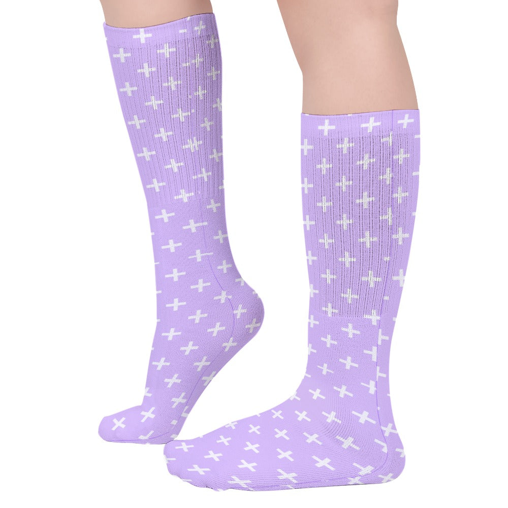 Holy Cross Inspirational Sky Blue Breathable Stockings (Pack of 5 - Same Pattern) Size: ONE SIZE Color: Lavender Jesus Passion Apparel