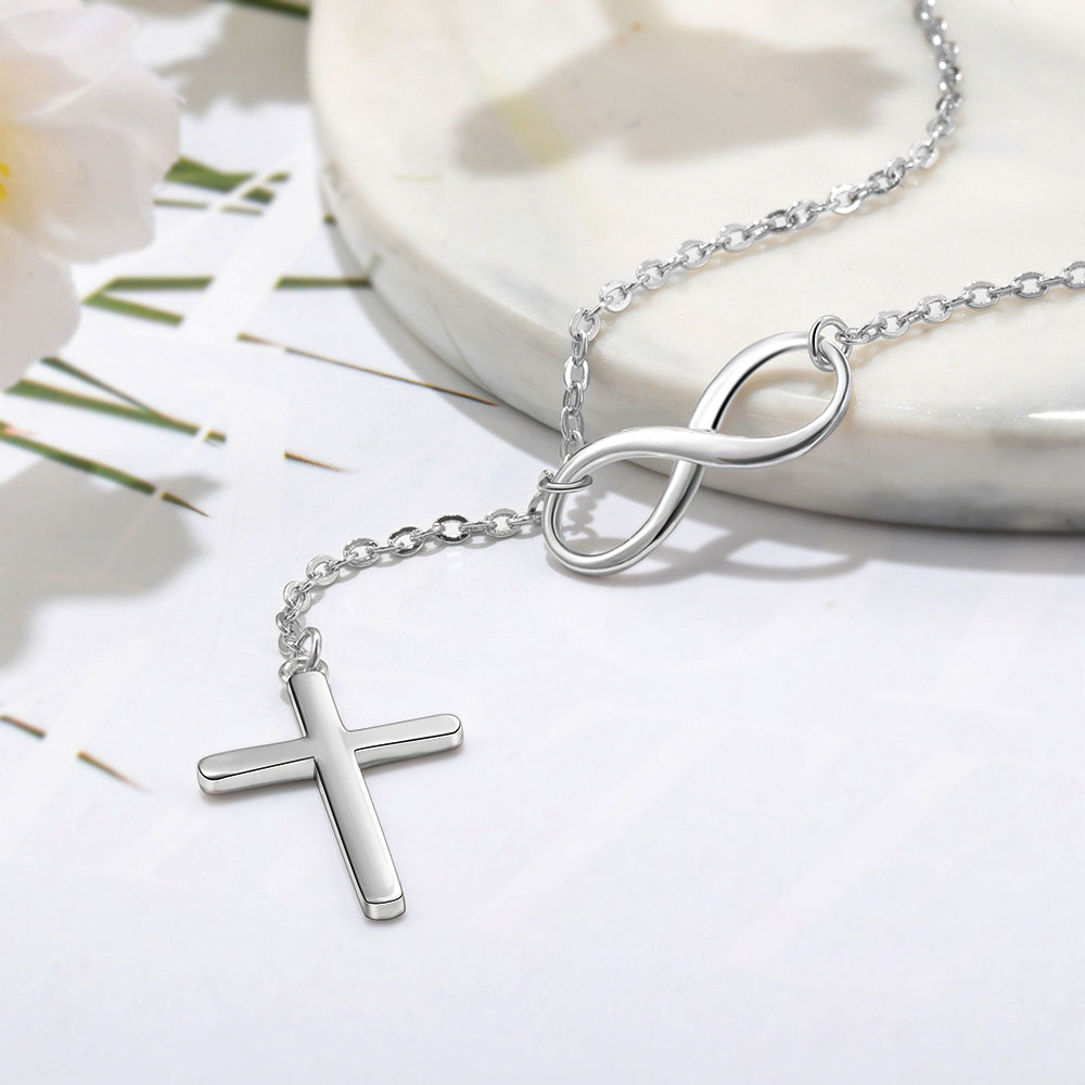 Infinity Cross Necklace Jesus Passion Apparel