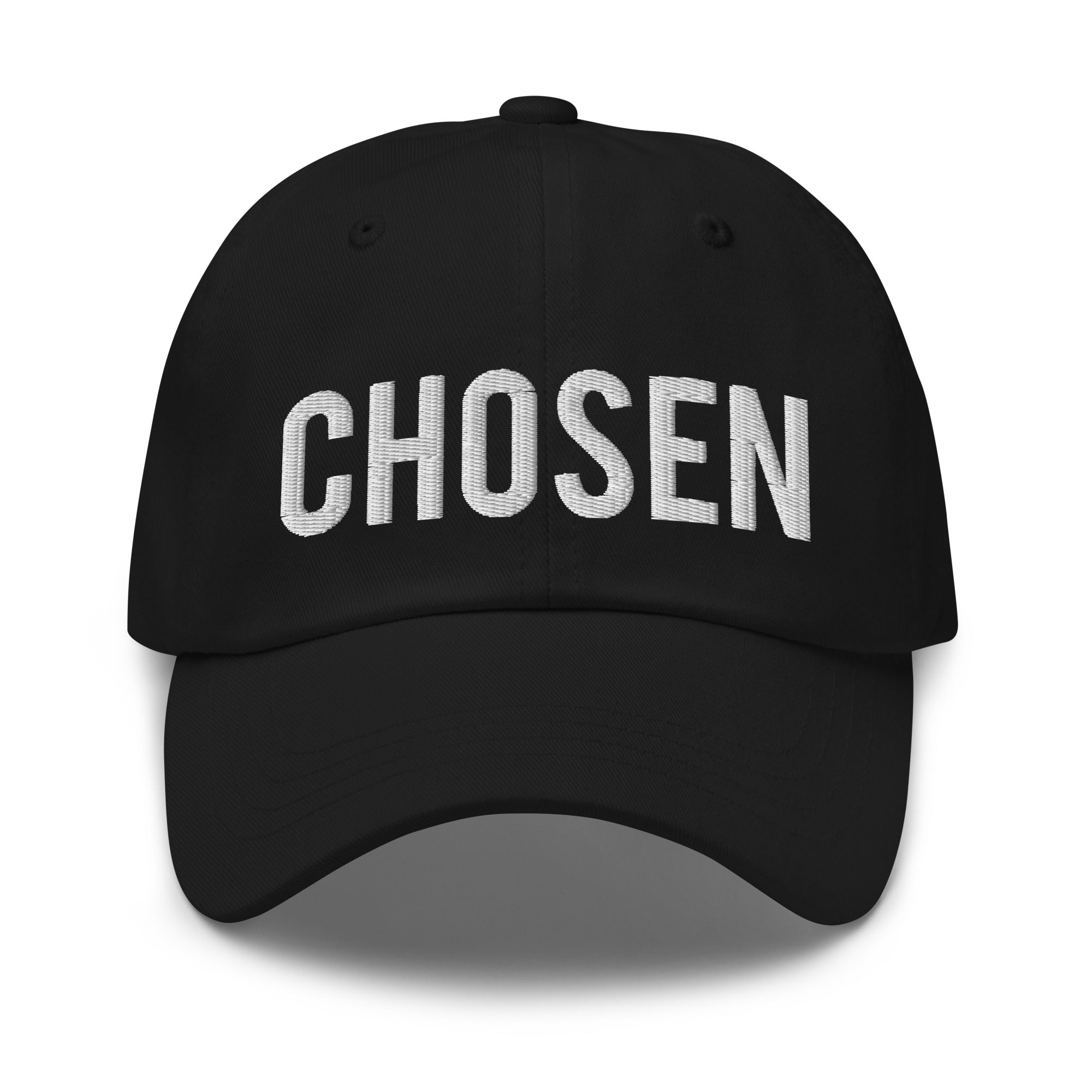 Chosen Classic Dad's Cap with Puff Embroidery & Fish Cross Emblem - Jesus Passion Apparel