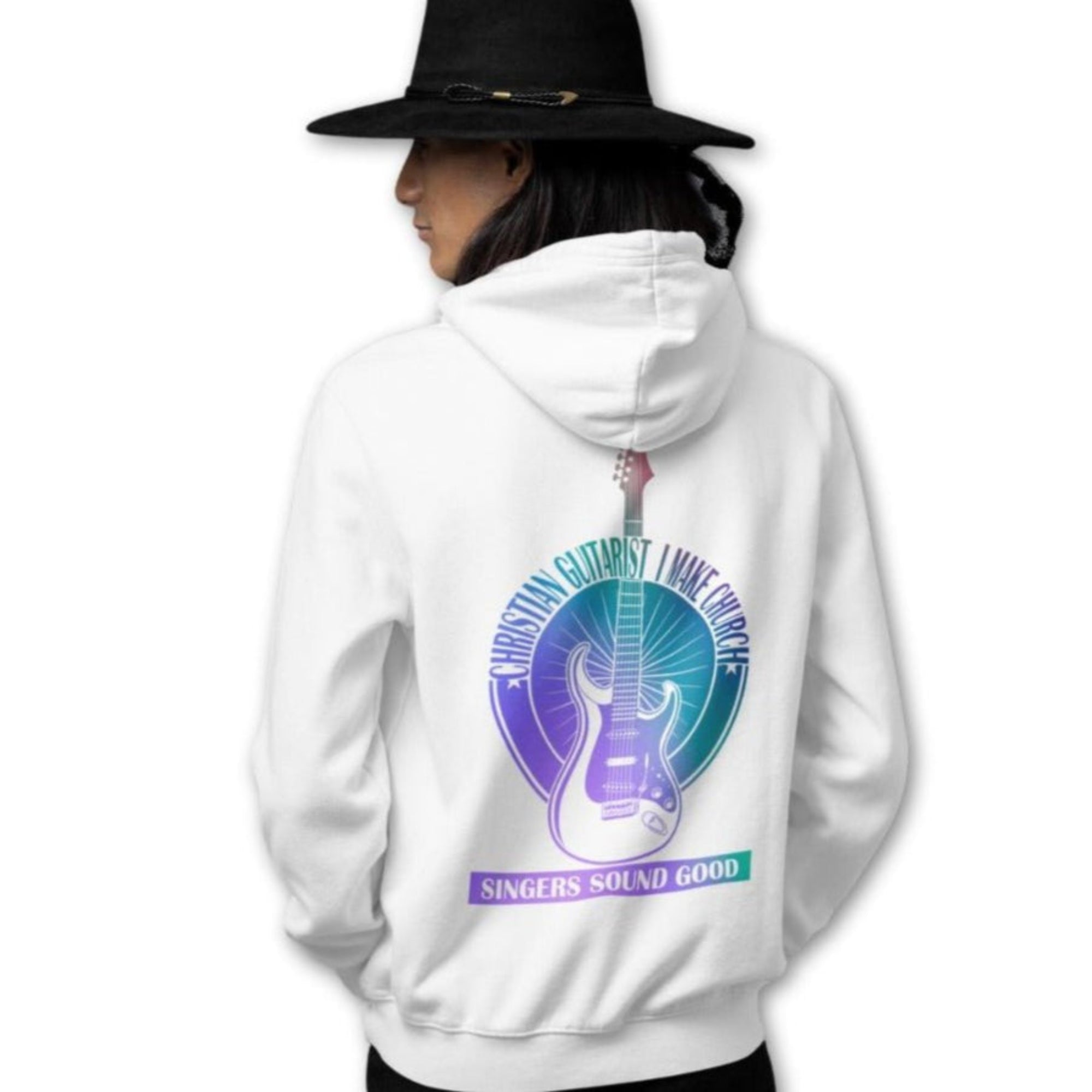 Christian Guitarist Men's Heavy Blend™ Hoodie - Jesus Passion Apparel