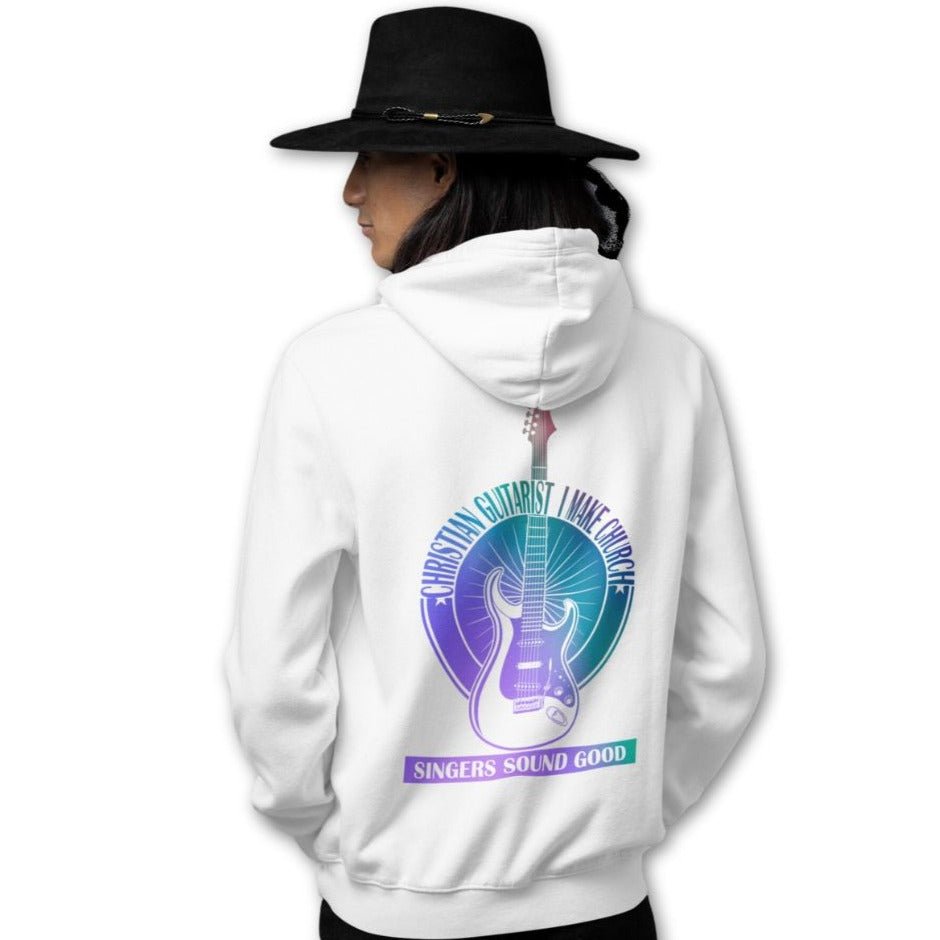 Christian Guitarist Men's Heavy Blend™ Hoodie - Jesus Passion Apparel