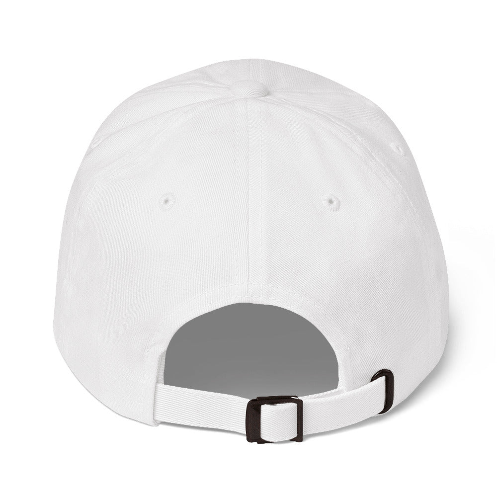 Trust God Classic Dad's Cap - White with Black Embroidery Jesus Passion Apparel