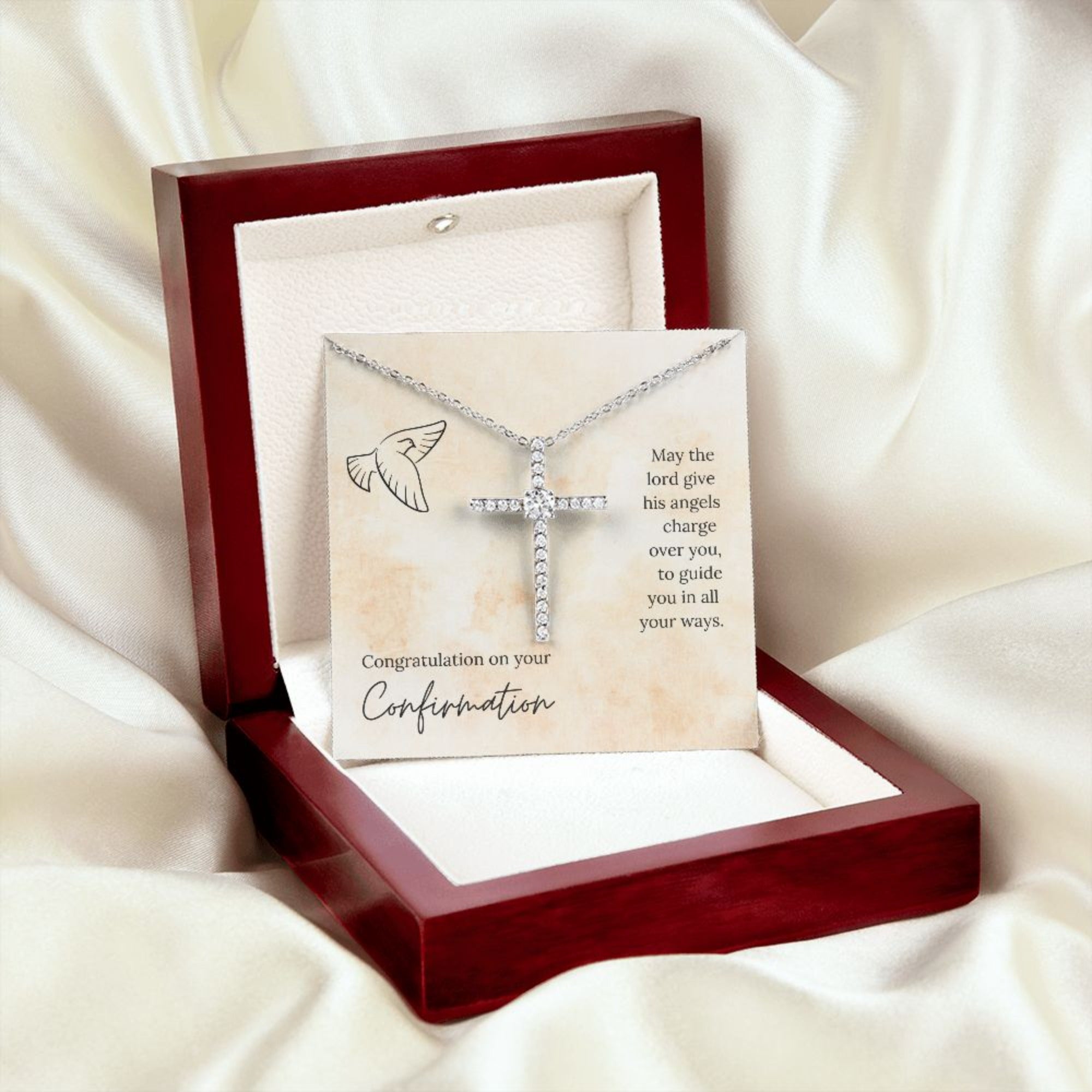 Confirmation Congratulations Sparkling Cross - Jesus Passion Apparel