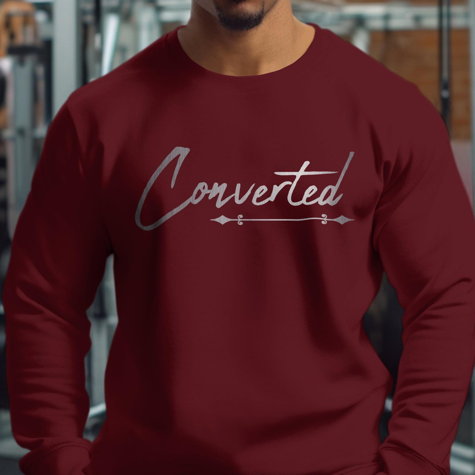 Converted Men's Fleece Unisex - Fit Sweatshirt - Jesus Passion Apparel