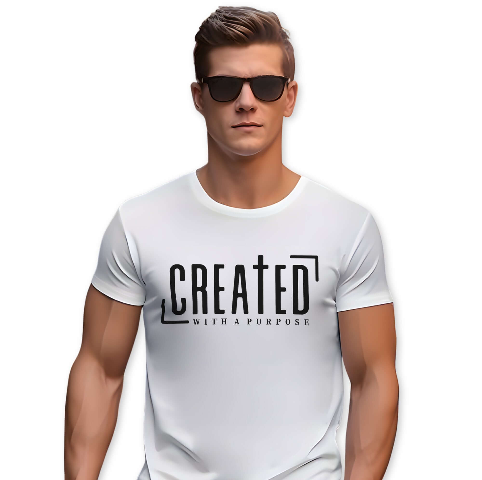 Created with a Purpose Men's Jersey Short Sleeve Tee - Jesus Passion Apparel