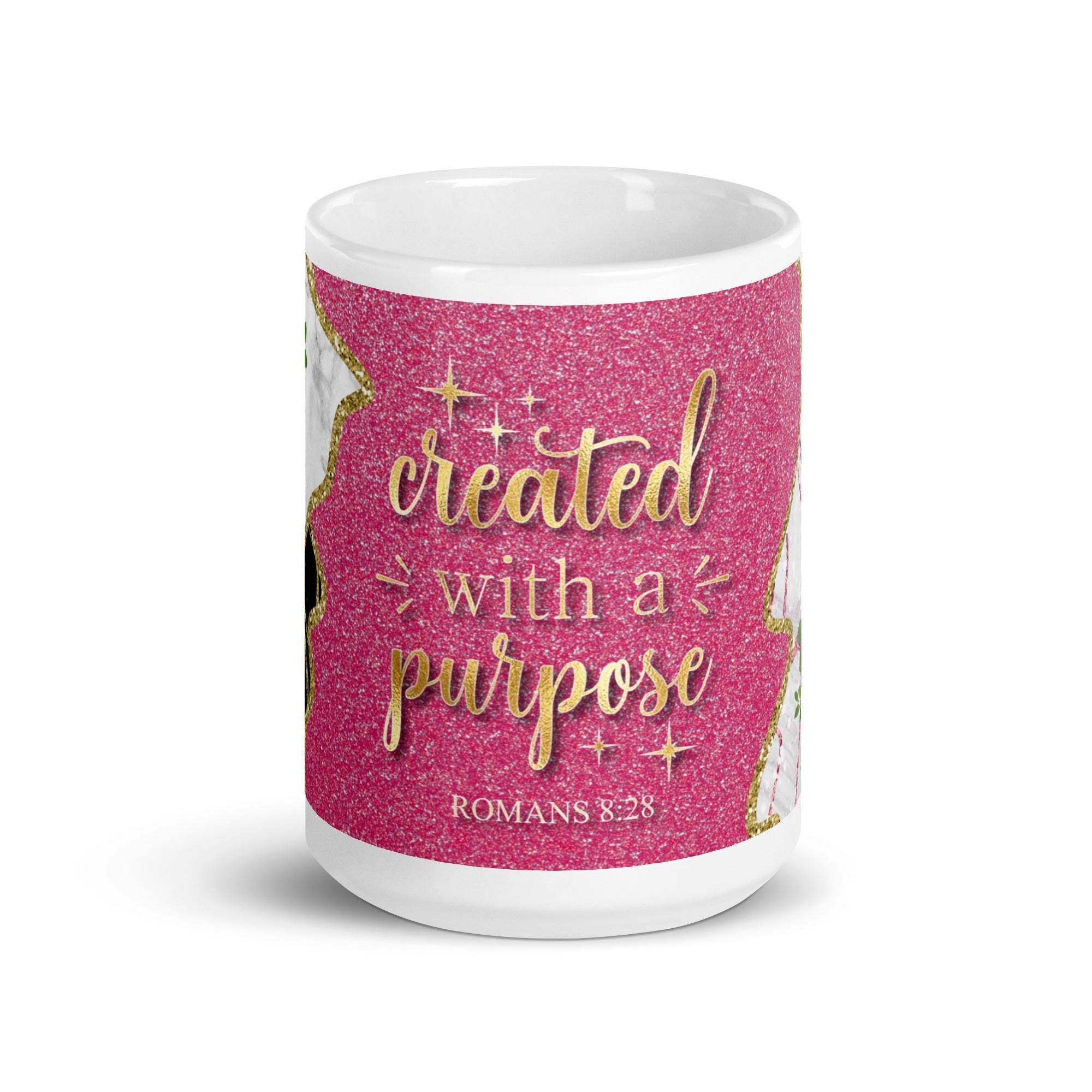 Created With a Purpose White Glossy Mug - Jesus Passion Apparel