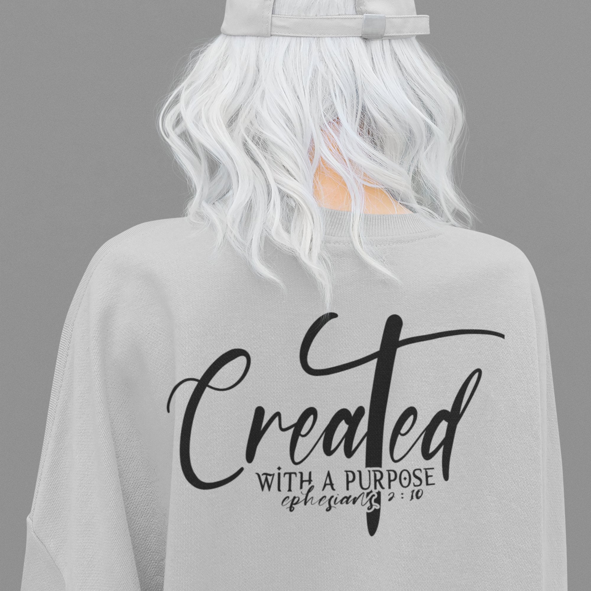 Created With a Purpose Women's Fleece Sweatshirt - Jesus Passion Apparel