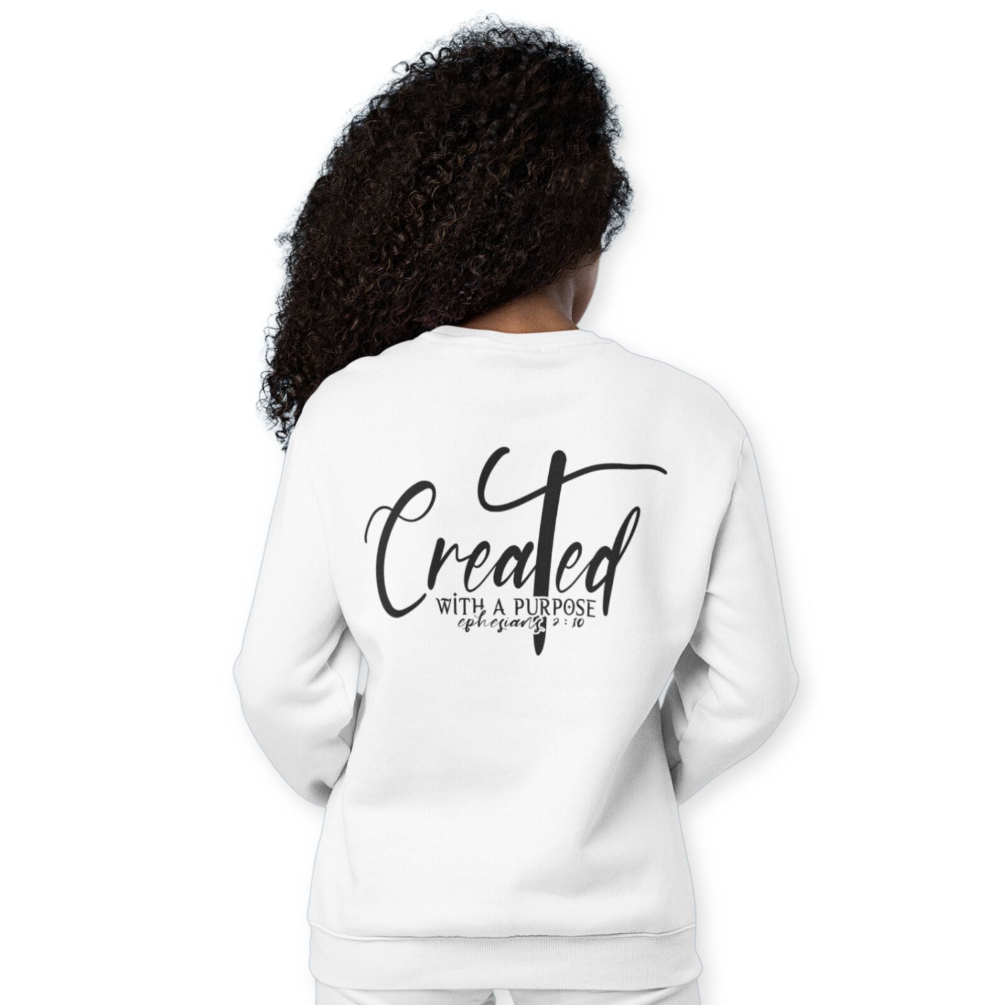 Created With a Purpose Women's Fleece Sweatshirt - Jesus Passion Apparel