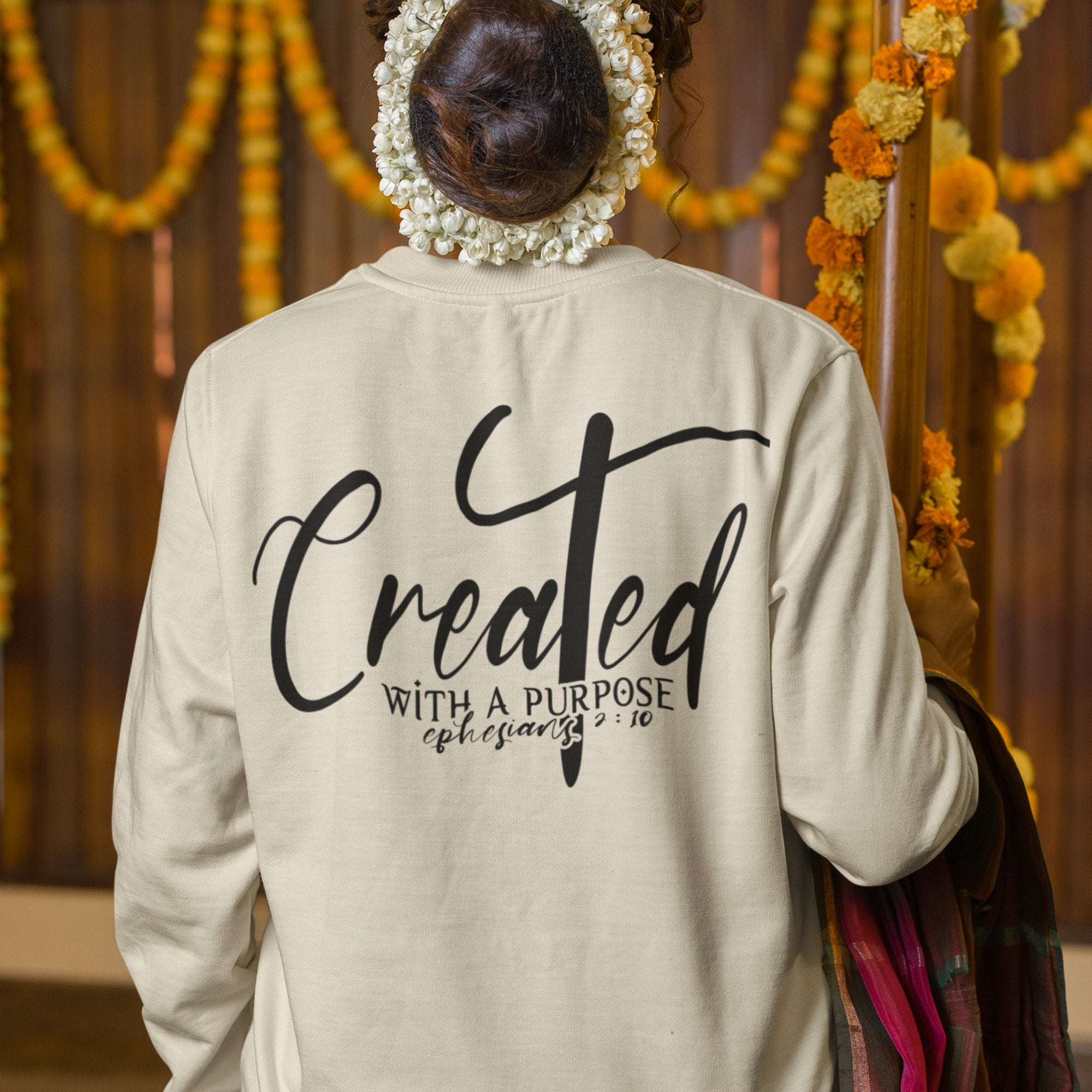 Created With a Purpose Women's Fleece Sweatshirt - Jesus Passion Apparel