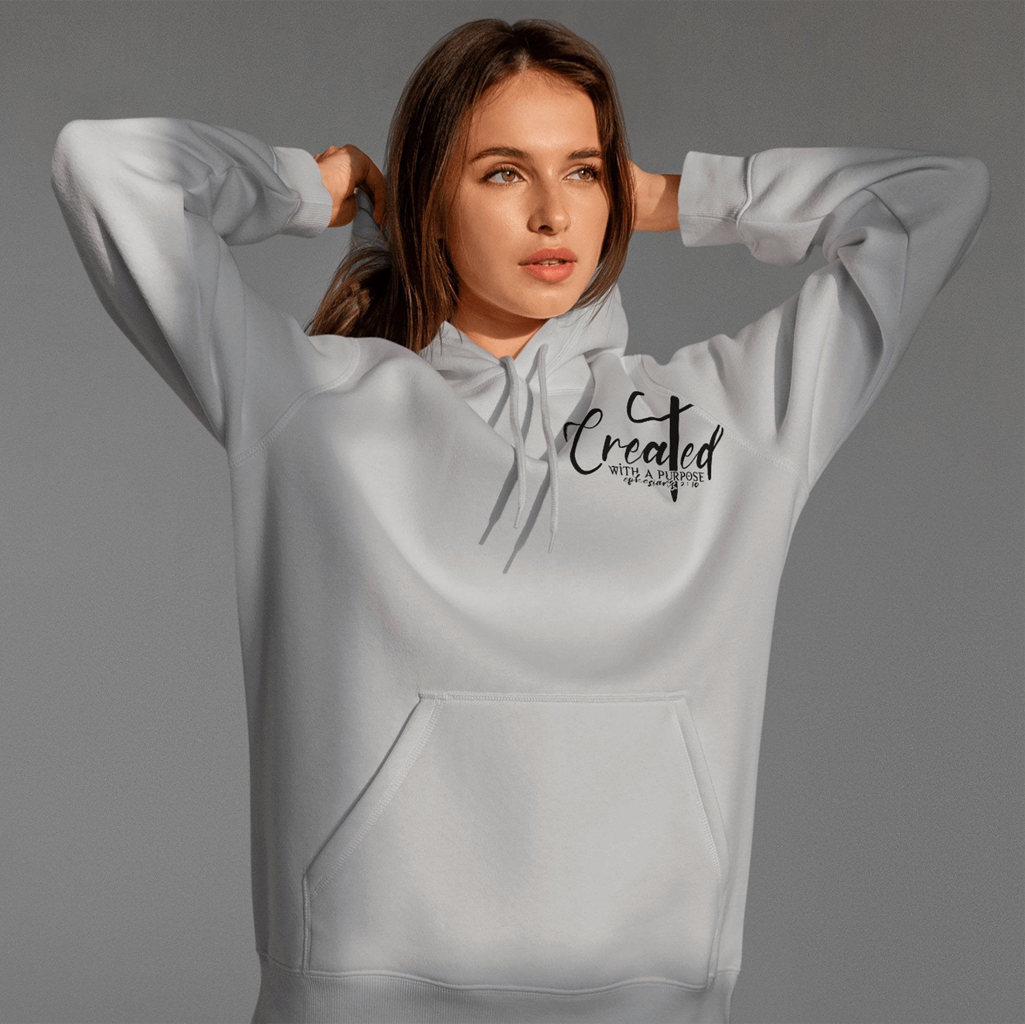 Created With A Purpose Women's Unisex - Fit Hoodie - Jesus Passion Apparel