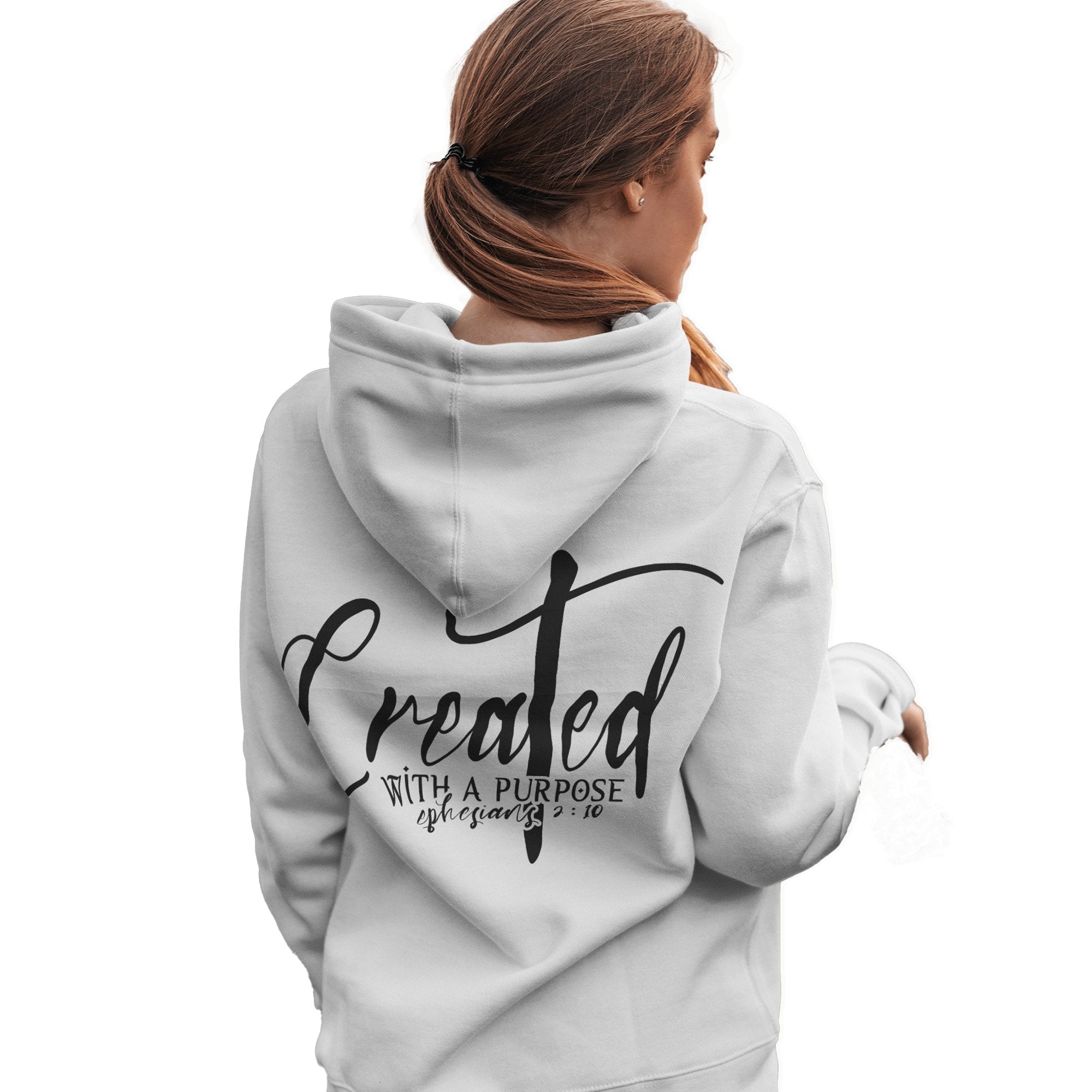 Created With A Purpose Women's Unisex - Fit Hoodie - Jesus Passion Apparel