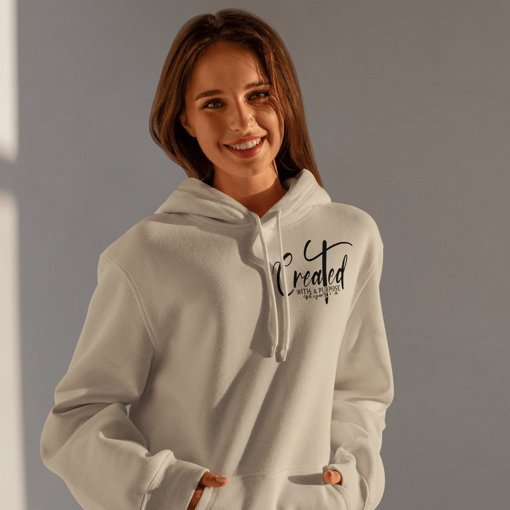 Created With A Purpose Women's Unisex - Fit Hoodie - Jesus Passion Apparel