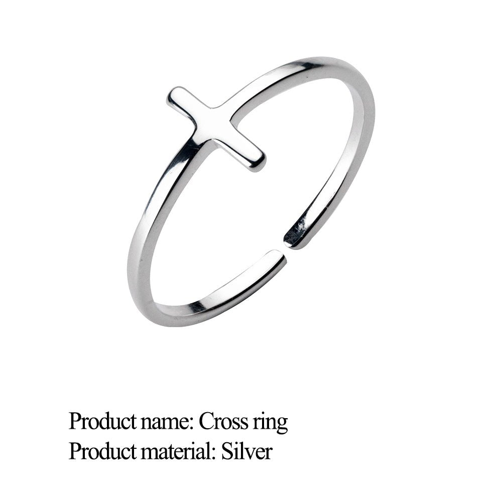 Cross Adjustable Ring 925 Sterling Silver - Jesus Passion Apparel