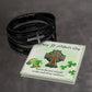 Cross and Black Braided Men's Rope - Saint Patrick's Day Gift - Jesus Passion Apparel