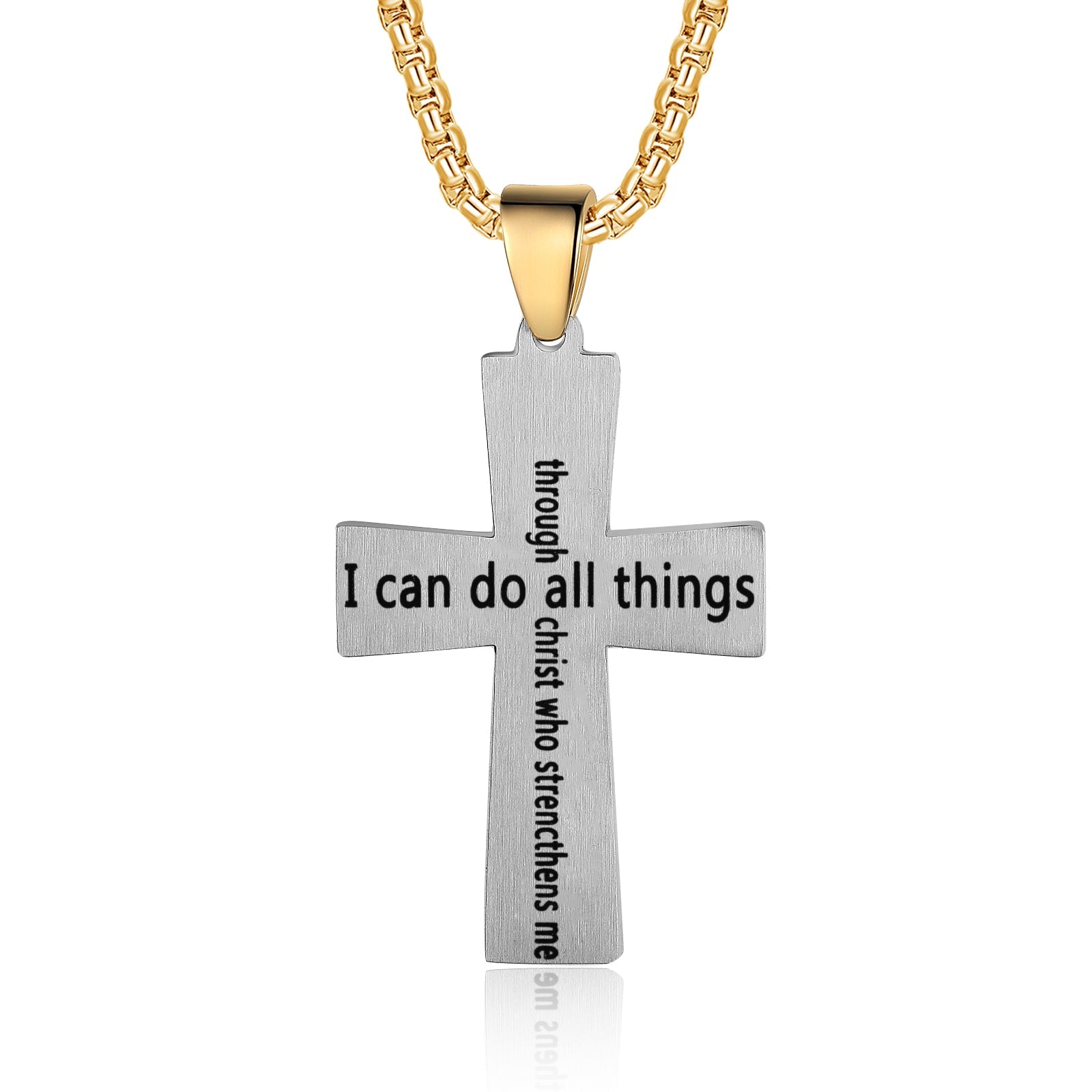 Custom Name Cross Men Necklace - Jesus Passion Apparel