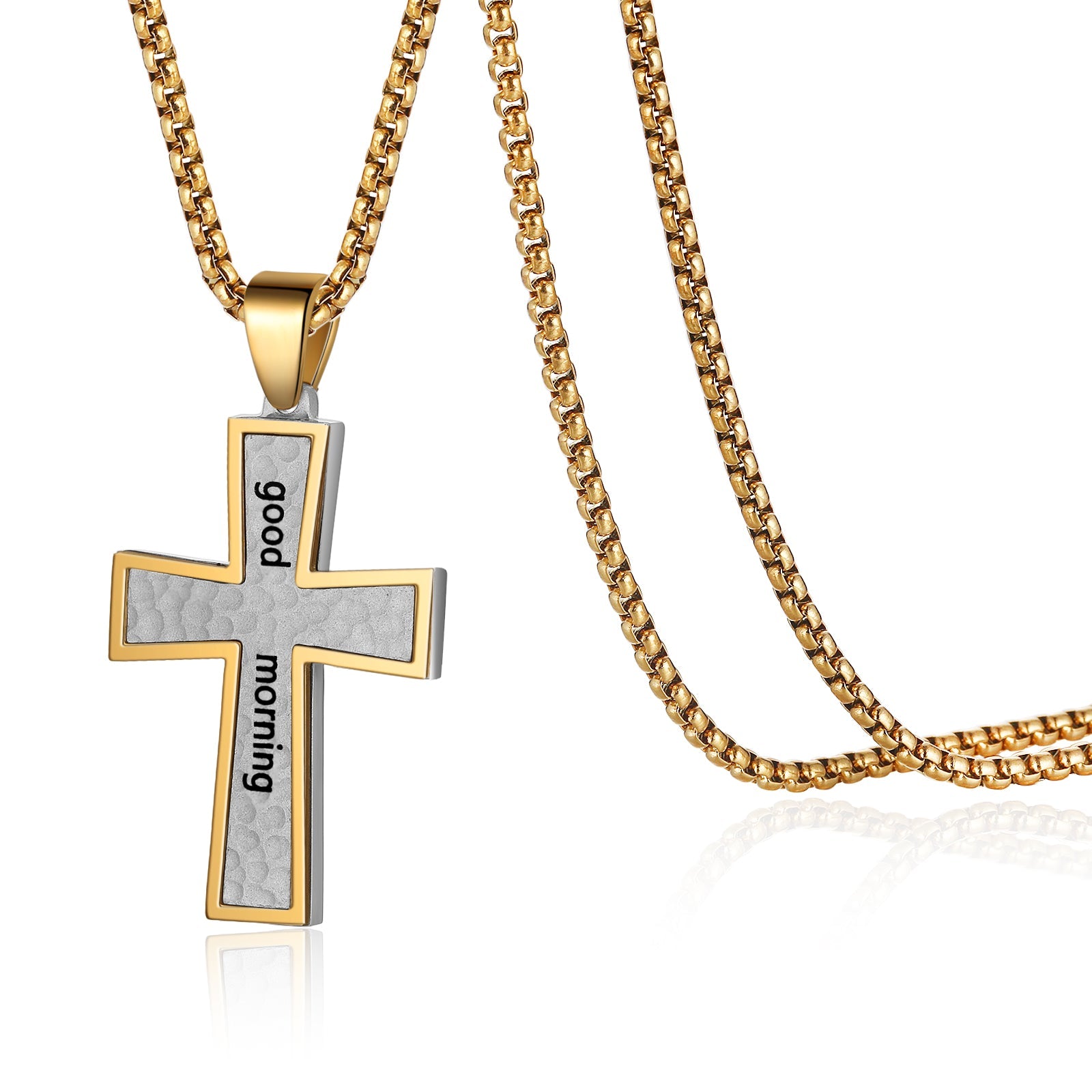 Custom Name Cross Men Necklace - Jesus Passion Apparel