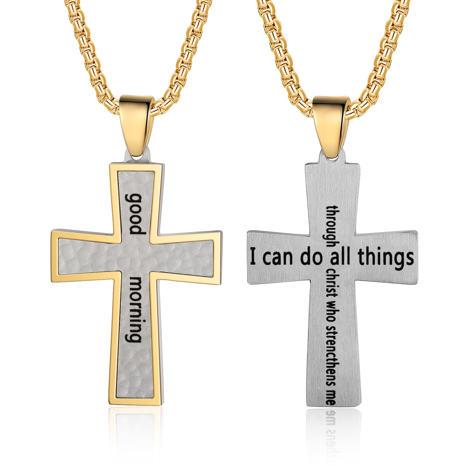 Custom Name Cross Men Necklace - Jesus Passion Apparel