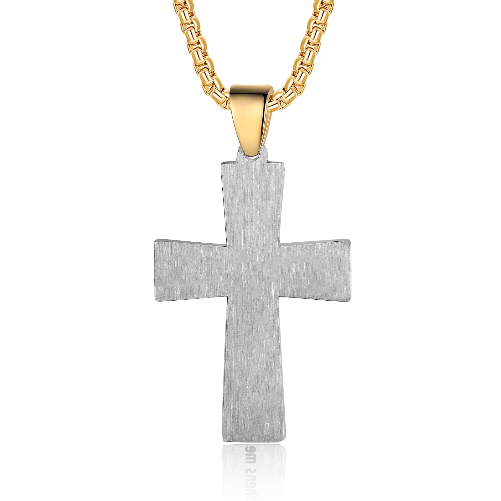 Custom Name Cross Men Necklace - Jesus Passion Apparel