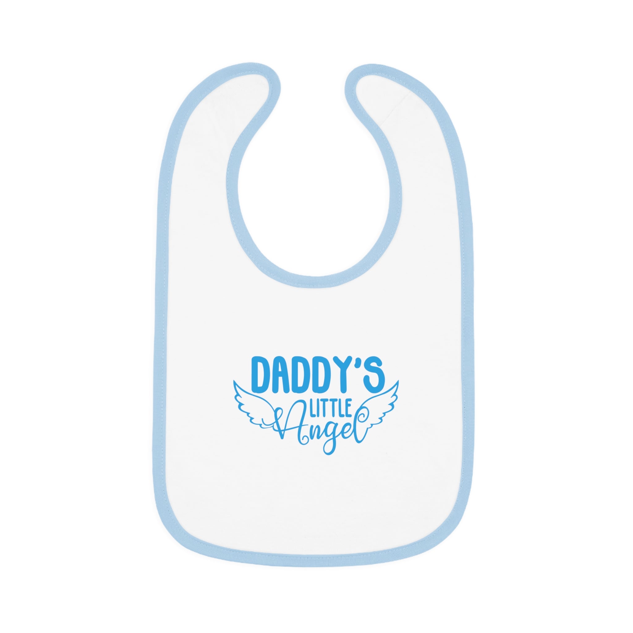 Daddy's Little Angel - Blue Baby Jersey Bib - Jesus Passion Apparel