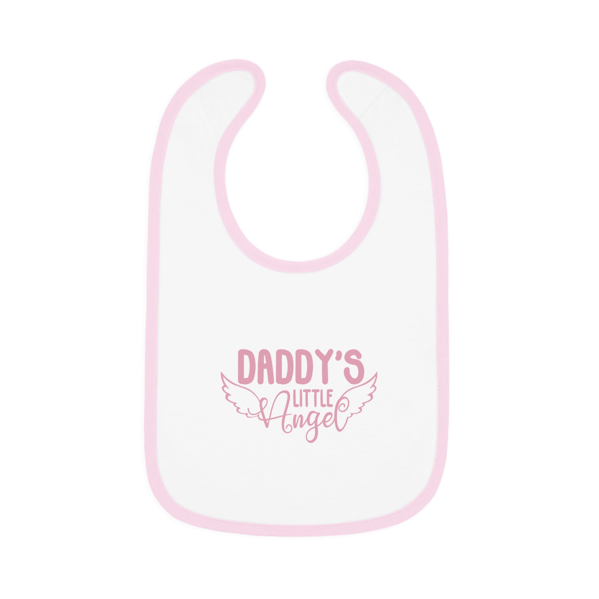 Daddy's Little Angel - Pink Baby Jersey Bib - Jesus Passion Apparel