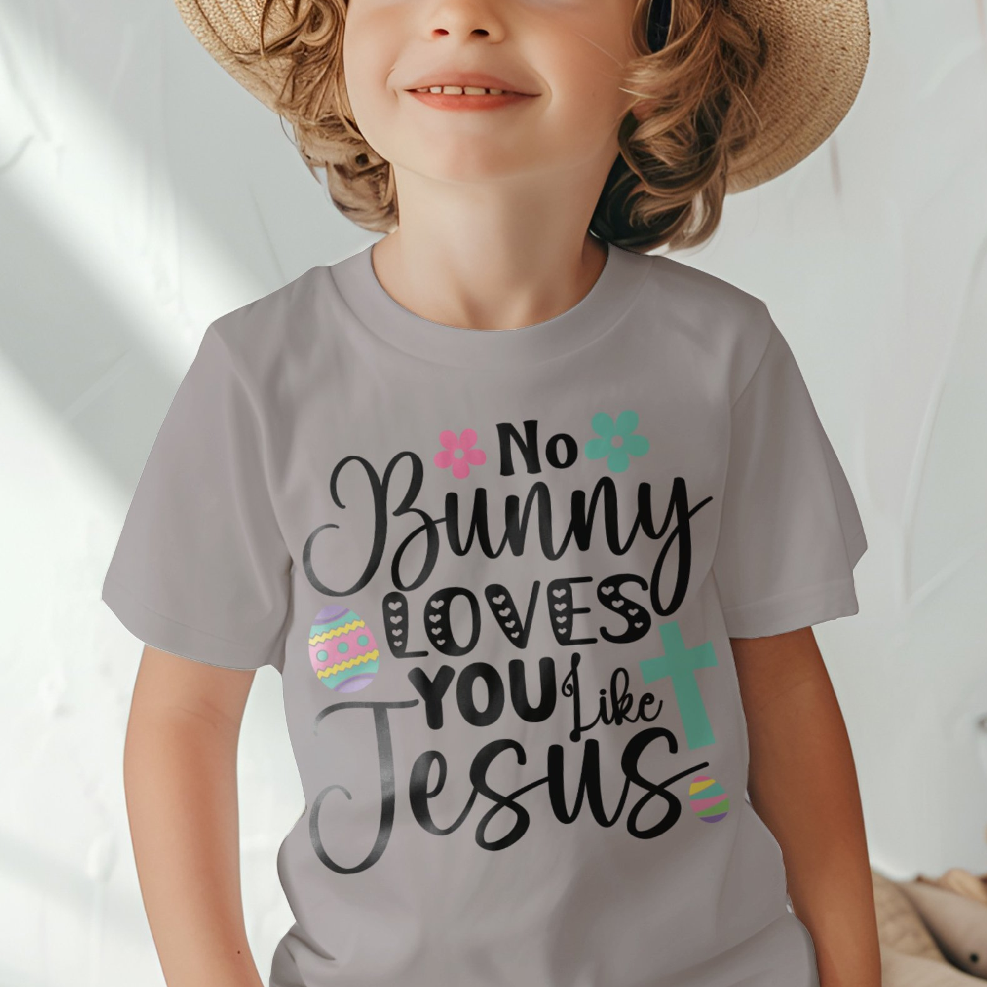 No Bunny Loves You Like Jesus Toddler Short Sleeve Tee Size: 5/6T Color: Heather Jesus Passion Apparel