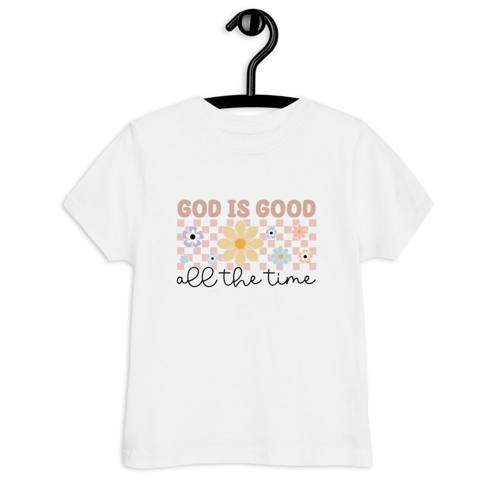 God is Good All The Time Sunflower Toddler's Fine Jersey Tee Color: Garnet Size: 2T Jesus Passion Apparel