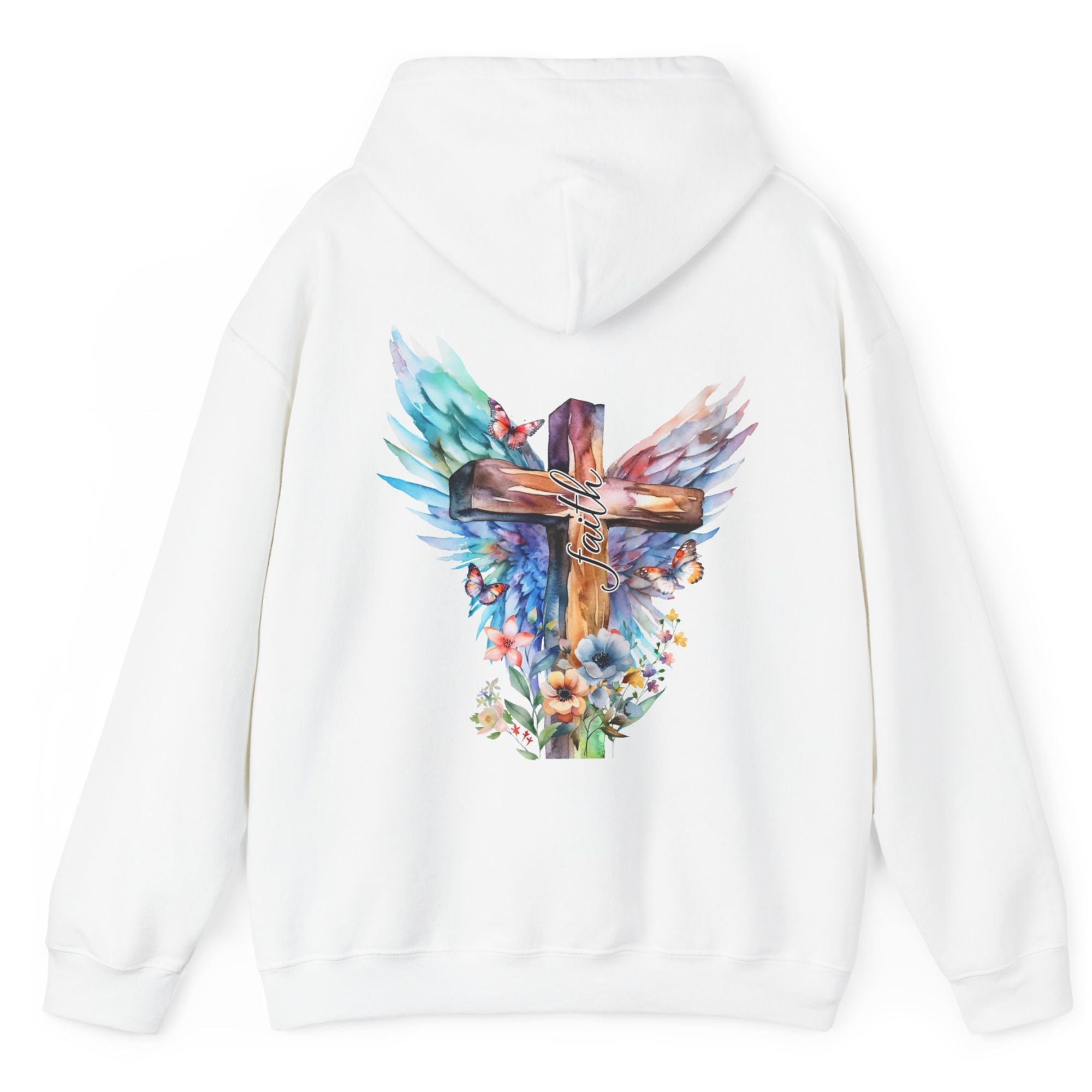 Faith Butterfly Wings and Cross Unisex - Fit Hoodie - Jesus Passion Apparel