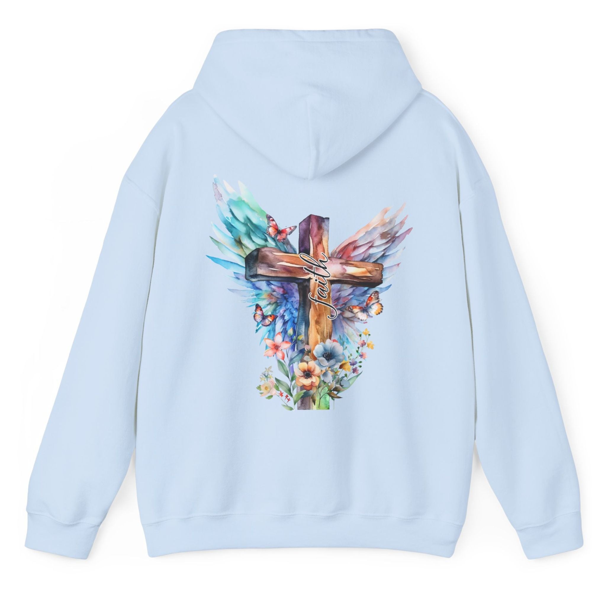 Faith Butterfly Wings and Cross Unisex - Fit Hoodie - Jesus Passion Apparel