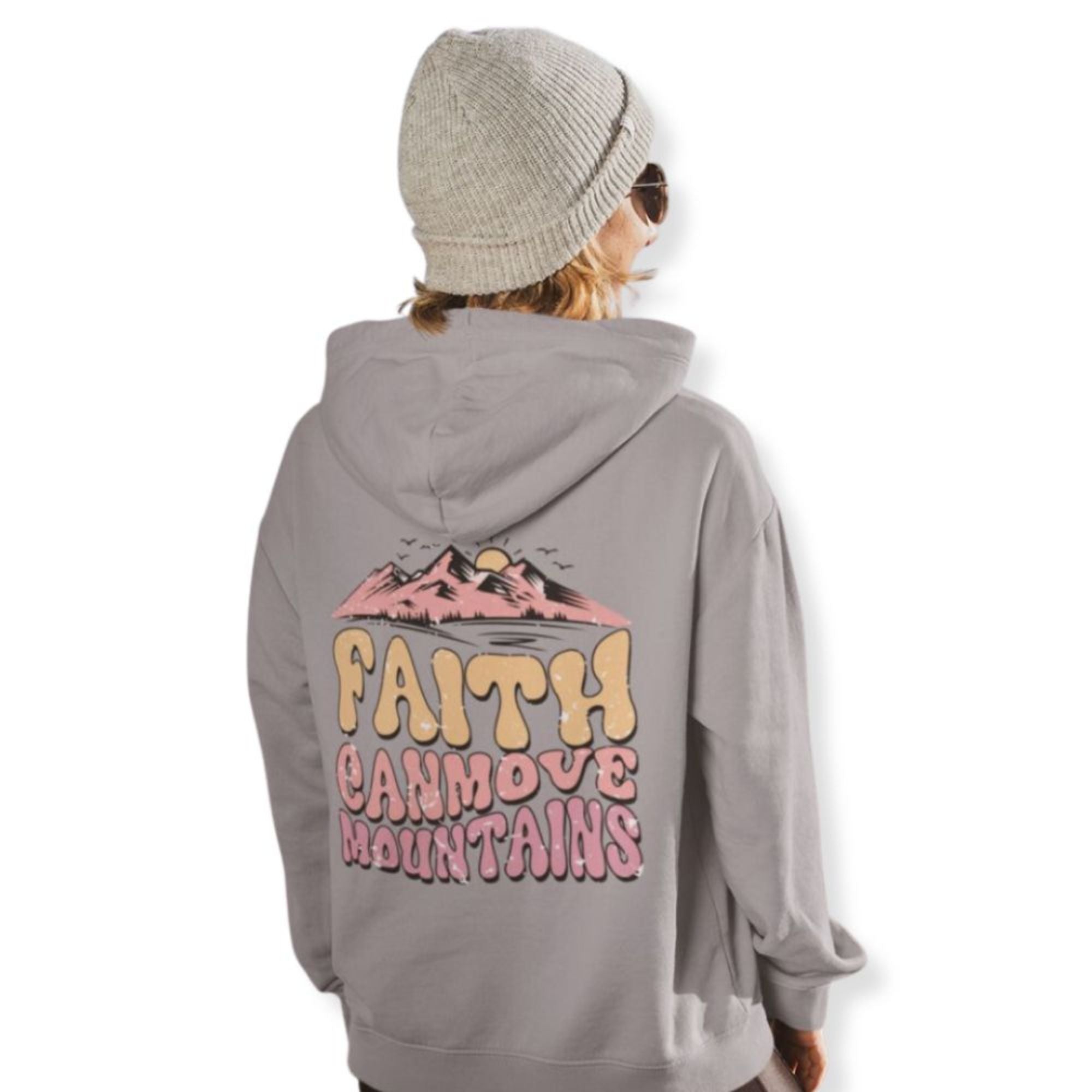 Faith Can Move Mountains Distressed Unisex - Fit Hoodie - Jesus Passion Apparel