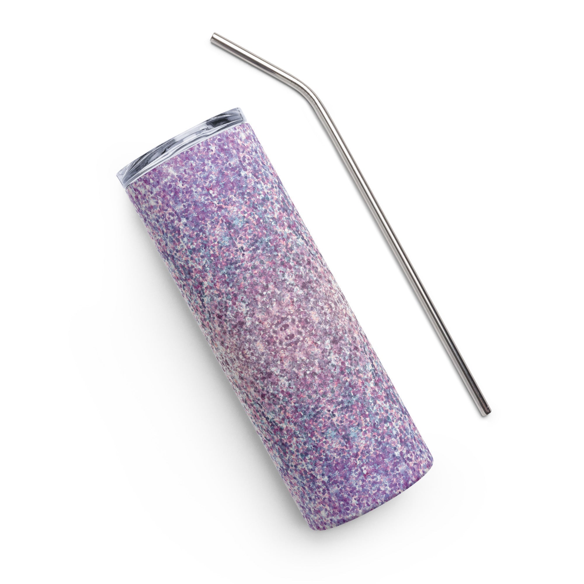 Faith Glitter Purple Tumbler 20 oz - Stainless Steel Straw - Jesus Passion Apparel