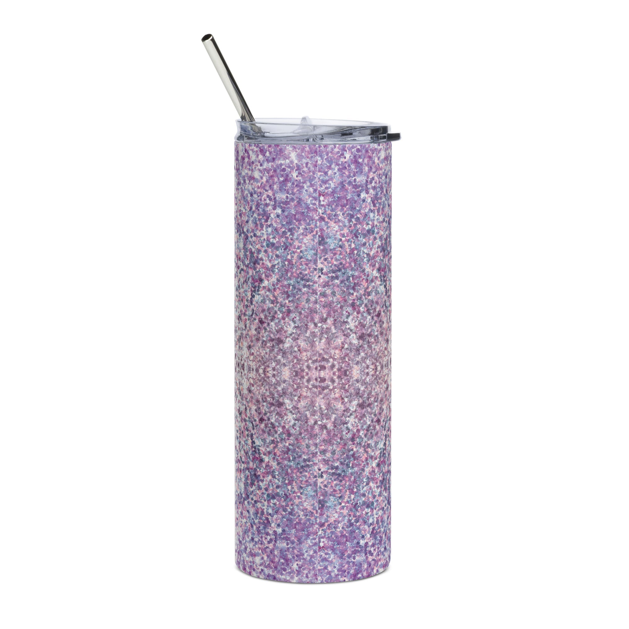 Faith Glitter Purple Tumbler 20 oz - Stainless Steel Straw - Jesus Passion Apparel