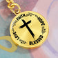 Faith Hope Bless Loved Inspirational Keychain - Jesus Passion Apparel